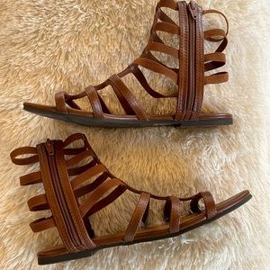 Brown gladiator sandals